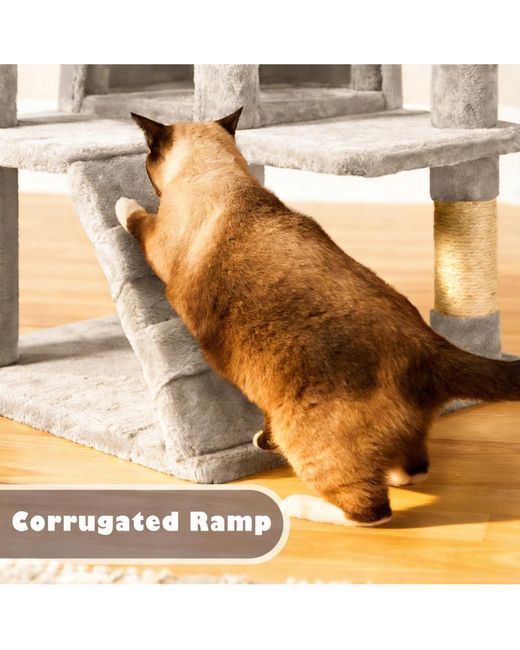 Aronkl White Multi-level Cat Tree Tower
