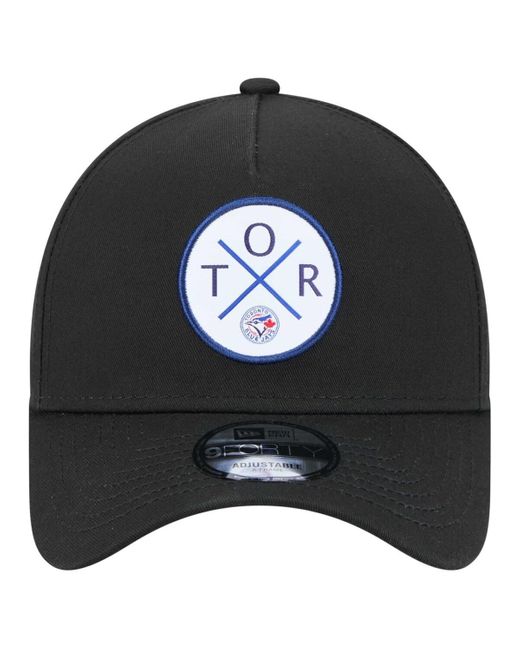 KTZ Black Toronto Blue Jays 9forty A-frame Adjustable Hat for men