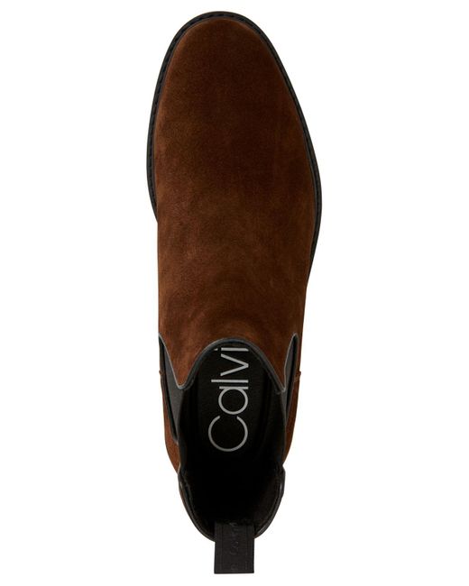 calvin klein suede chelsea boots