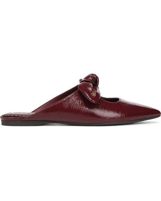 Sam & Libby Red Marley Knotted Pointed Toe Mules