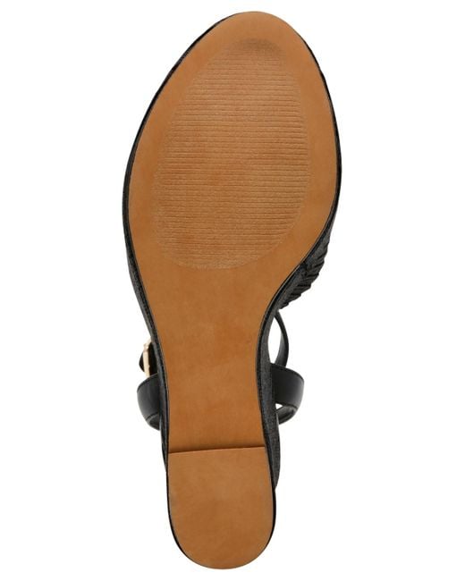 Steve Madden Black Wanona Raffia Wedge Sandals