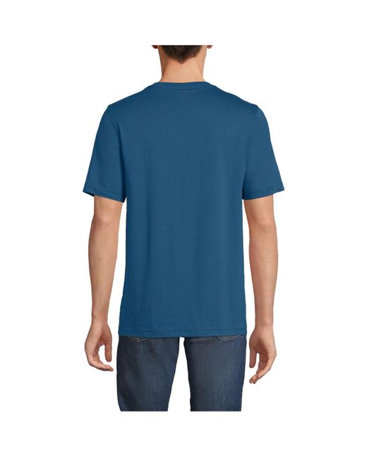 Lands' End Blue Tall Super-t Short Sleeve T-shirt for men
