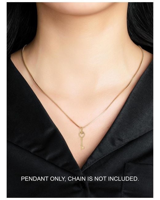 DEVATA Metallic Key Heart Pendant