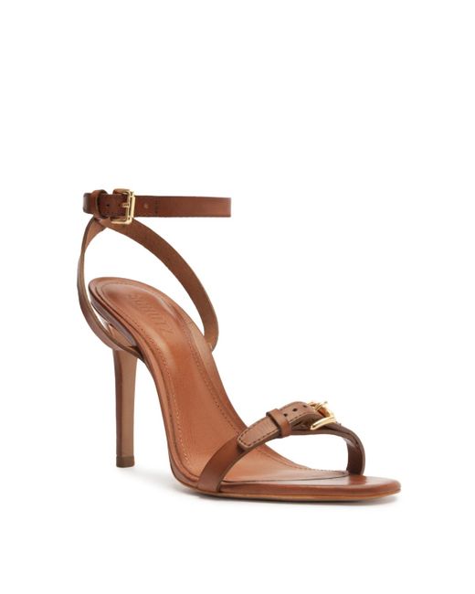 SCHUTZ SHOES Brown Aurora High Stiletto Sandals