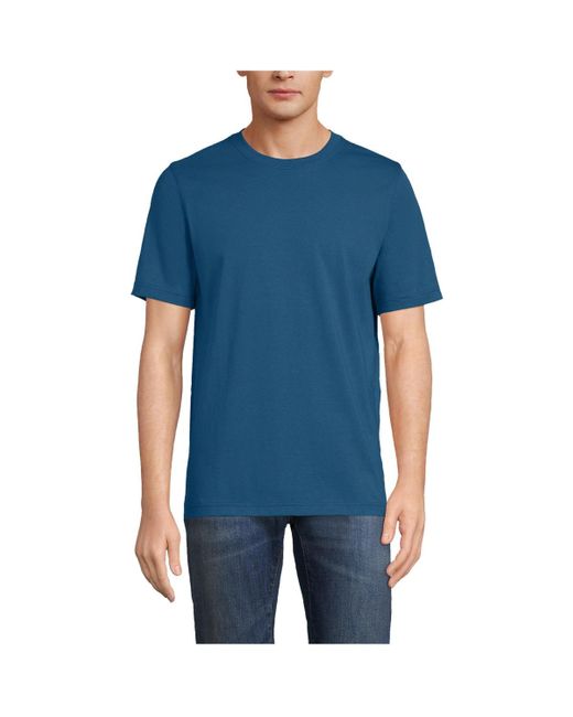 Lands' End Blue Tall Super-t Short Sleeve T-shirt for men