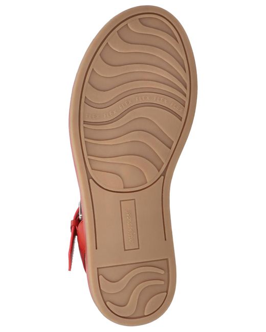 Easy Street Red Chirp Gladiator Buckle Sandals