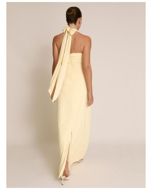 Six Stories Natural Halter Neck Stretch Bridesmaid Dress