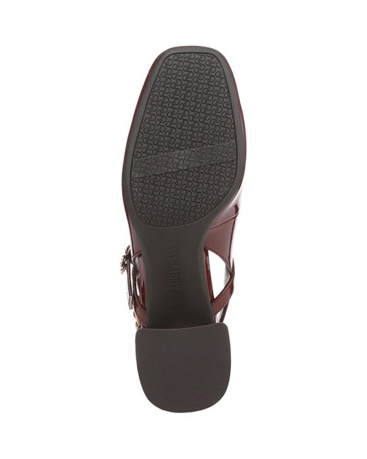 Sam & Libby Red Grace Block Heel Slingback Mary Jane Pumps