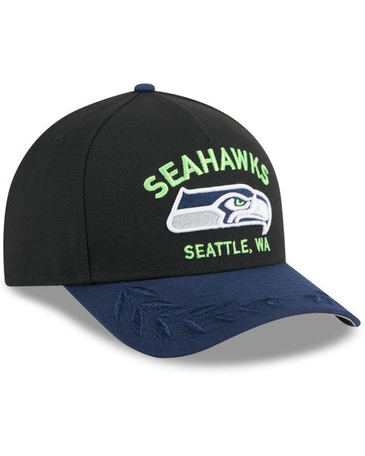 KTZ Green Black/ College Navy Seattle Seahawks 2025 Nfl Draft 9forty A-frame M-crown Adjustable Hat for men
