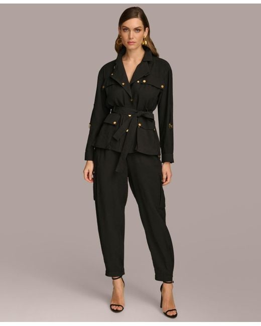 Donna Karan Natural Belted Utility Jacket