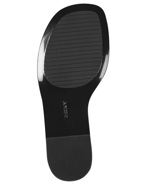 DKNY White Columba Slide Flat Sandals