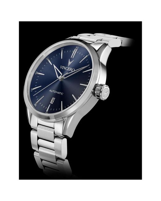 Vincero Blue Stealth Icon Automatic Watch for men
