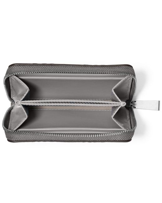 Michael Kors Gray Jet Set Zip Around Card Case Wallet