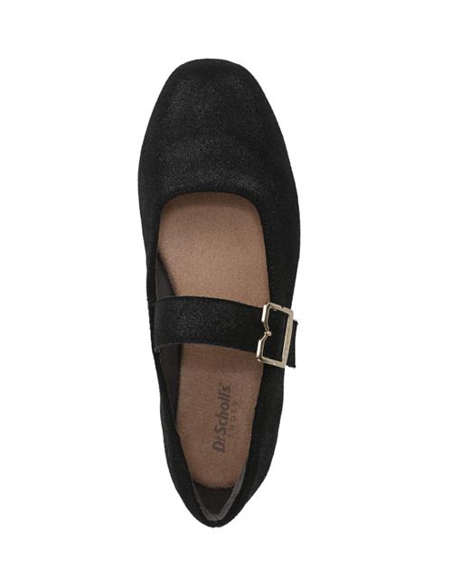 Dr. Scholls Black Weston-jane Square Toe Mary Jane Flats