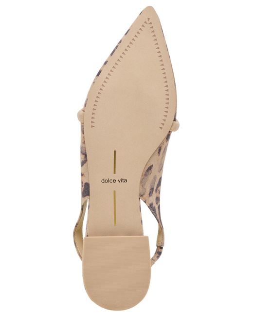 Dolce Vita Pink Payge Bow Pointed-toe Slingback Flats