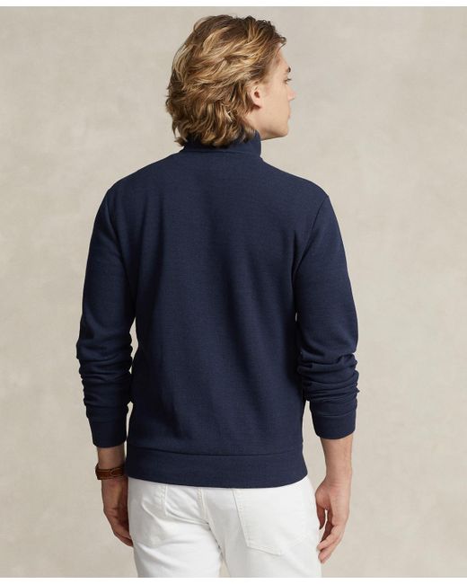 Polo Ralph Lauren Blue Double-knit Mesh Quarter-zip Pullover for men