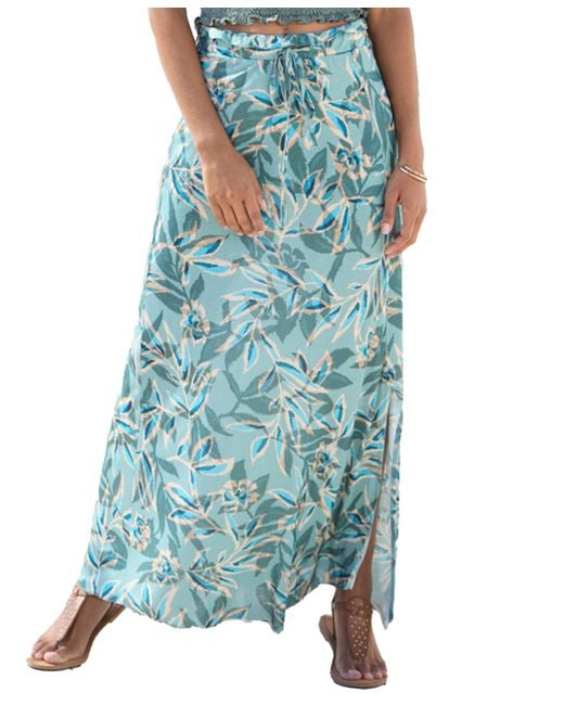 Lascana Blue Paperbag Maxi Skirt