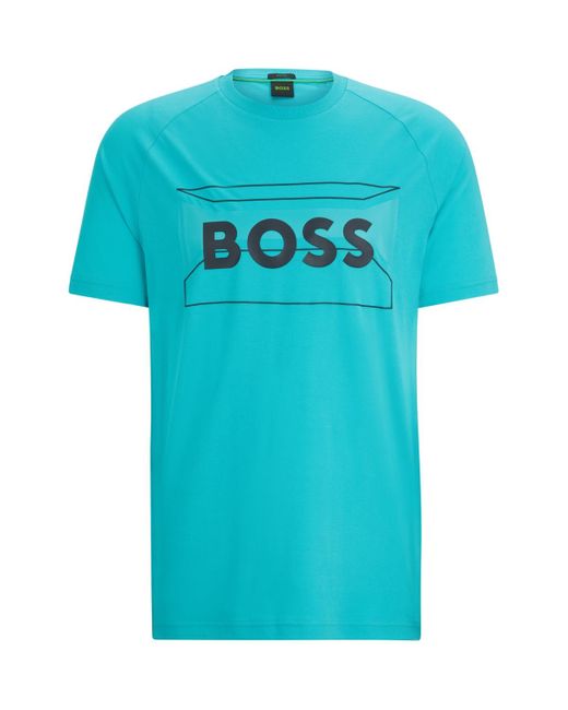 Boss Blue Boss By Logo Artwork Regular-fit T-shirt for men