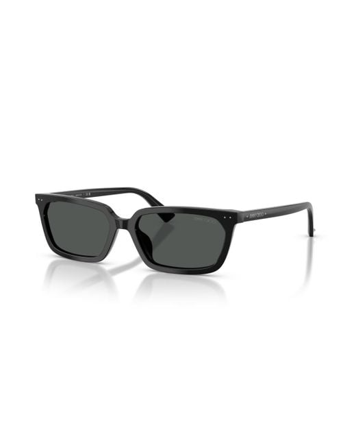 Jimmy Choo Black Rectangle Sunglasses