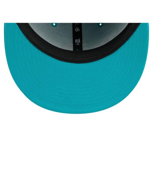 KTZ Blue Miami Dolphins Core Team Script 9fifty Snapback Hat for men