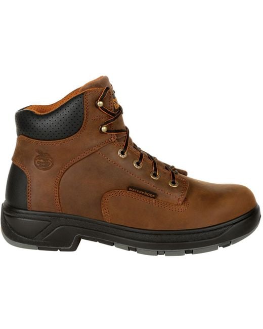 Georgia Boot Brown Flxpoint Composite Toe Waterproof Work Boot for men