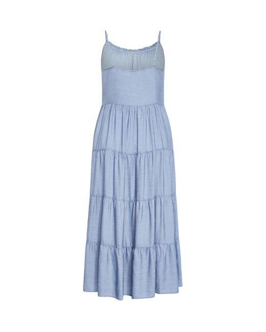 City Chic Blue Island Tier Maxi Dress
