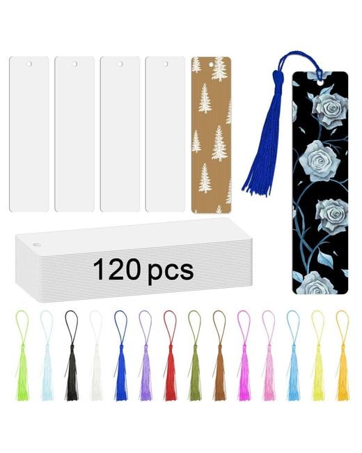 Gnuadz White Sublimation Blank Aluminum Bookmarks