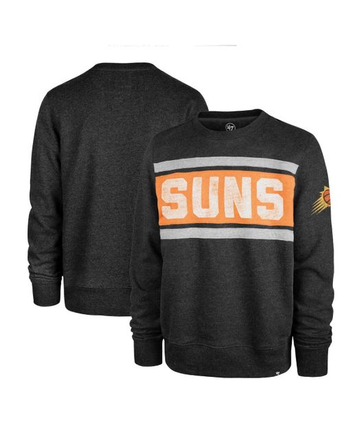 '47 Heather Black Phoenix Suns Tribeca Emerson Pullover Sweatshirt for men