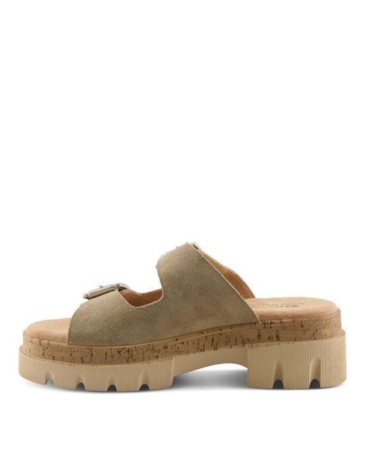Spring Step Brown Marbello Wedge Sandal