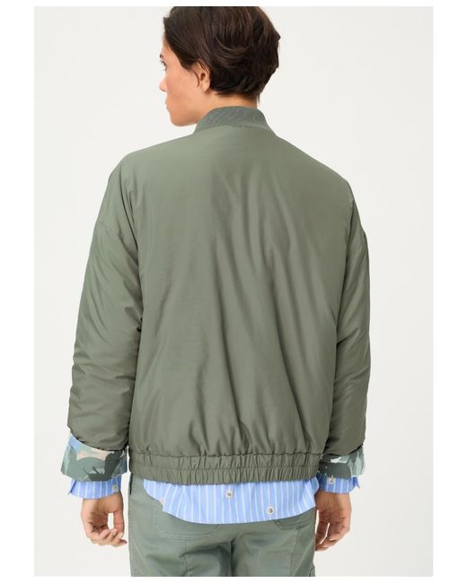 Olsen Green Reversible Botanic Camo Bomber Jacket