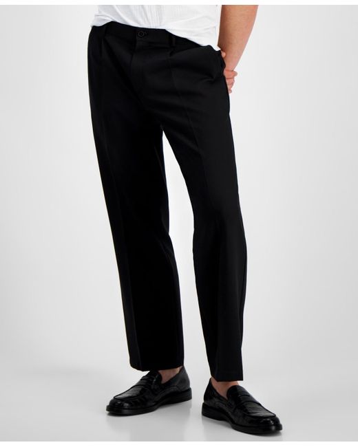 INC International Concepts Black Rhys Relaxed Pants for men