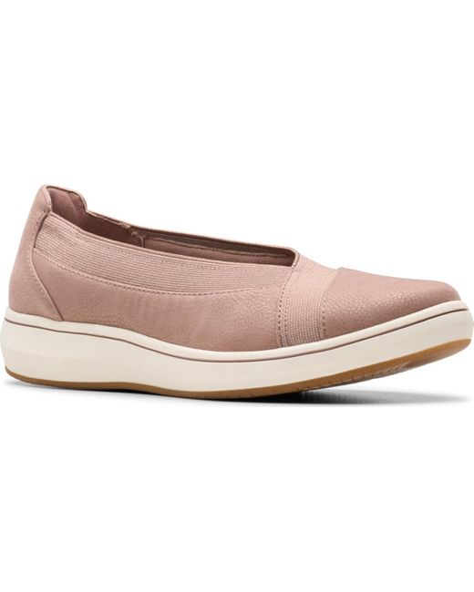 Clarks Pink Cloudsteppers Breeze Sky Air Slip On Shoes