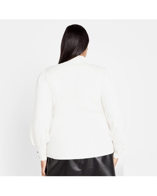 City Chic White Sofia Sweater