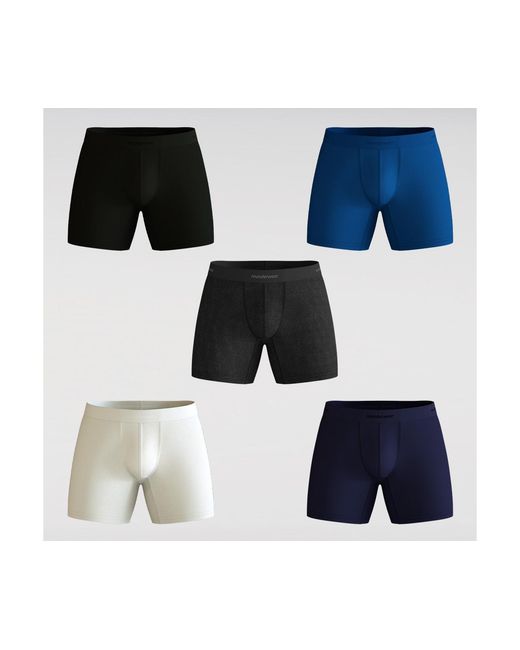 Rounderbum Blue Boxer Brief Essentials 5 Pack for men