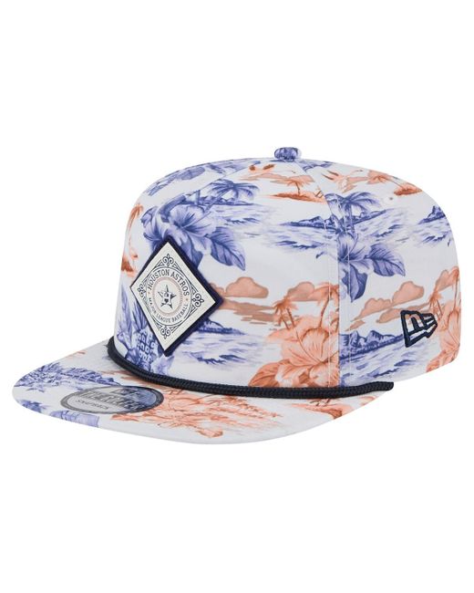 KTZ Blue Houston Astros Printed Island Golfer Snapback Hat for men