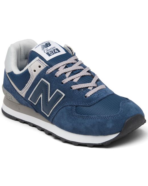 New Balance Blue 574 Casual Sneakers From Finish Line for men