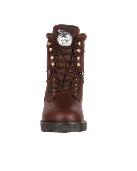 Georgia Boot Brown Homeland Steel Toe Waterproof Work Boot for men