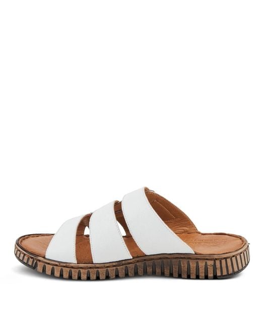 Spring Step White Olly Slides