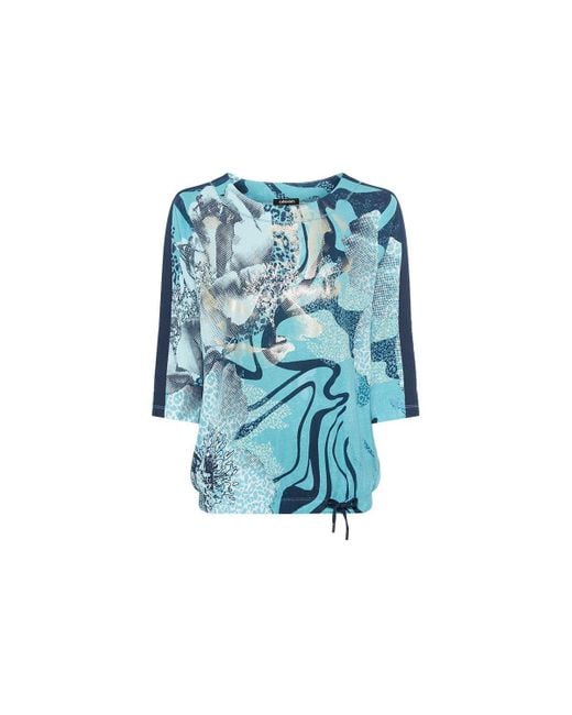 Olsen Blue Panneaux Print T-shirt