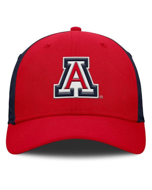 Nike Red/navy Arizona Wildcats 2025 Sideline Rise Local Performance Flex Hat for men