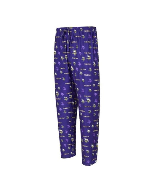 Concepts Sport Blue Minnesota Vikings Mosaic All Over Print Pants for men