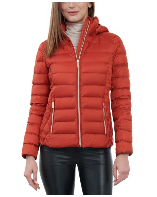 Michael Kors Hooded Packable Down Puffer Coat, Regular & Petite ...