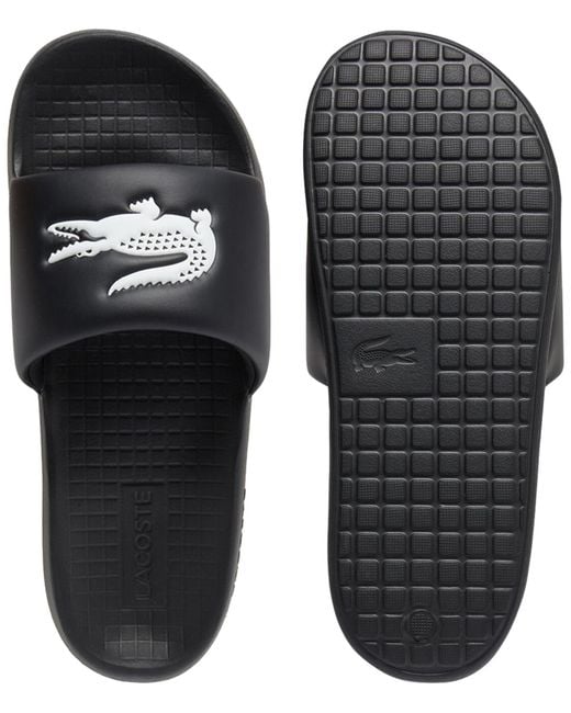 Lacoste White Logo Serve Slides 1.0 for men