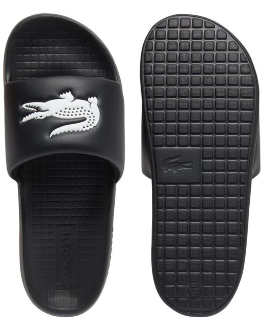 Lacoste White Logo Serve Slides 1.0 for men