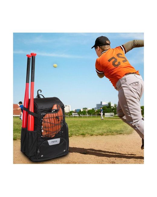 Hikeen Black Lightweight Baseball Backpack