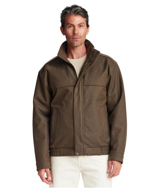 Weatherproof Brown Tech Twill Lined Bomber Jacket for men