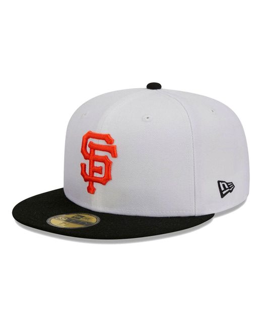 KTZ San Francisco Giants Black White 9fifty Snapback Cap for Men