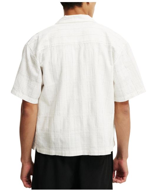 Cotton On White Box Fit Short Sleeve Shirt for men