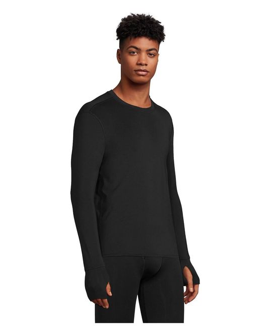 Lands' End Black Flex Performance Crewneck for men