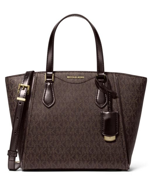 Michael Kors Brown Taryn Convertible Tote Crossbody Handbag